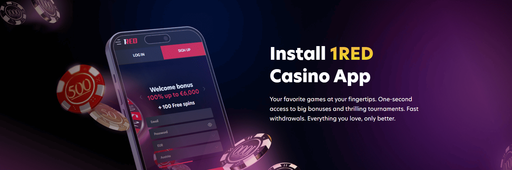 1RED Online Casino Österreich